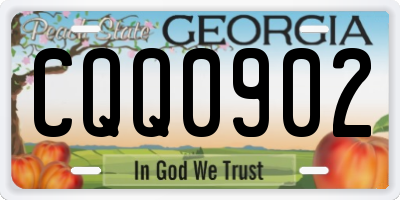 GA license plate CQQ0902