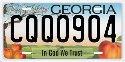 GA license plate CQQ0904