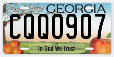 GA license plate CQQ0907