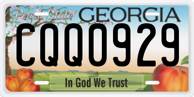 GA license plate CQQ0929
