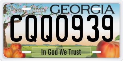 GA license plate CQQ0939