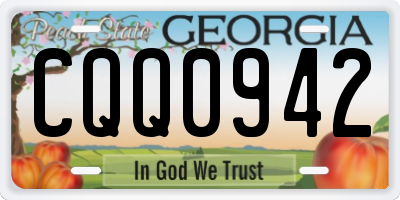GA license plate CQQ0942