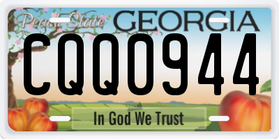 GA license plate CQQ0944