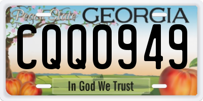 GA license plate CQQ0949