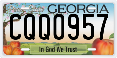 GA license plate CQQ0957