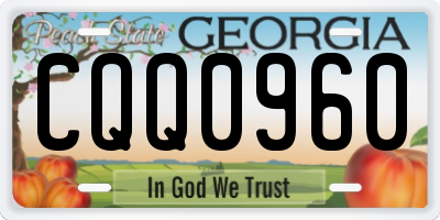 GA license plate CQQ0960