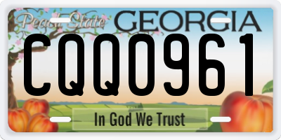 GA license plate CQQ0961