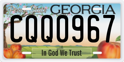 GA license plate CQQ0967