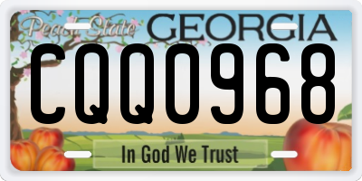 GA license plate CQQ0968
