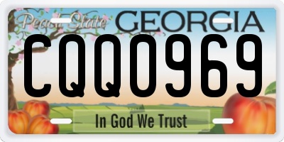 GA license plate CQQ0969