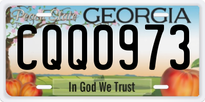 GA license plate CQQ0973