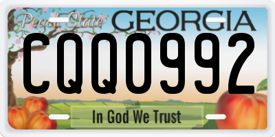 GA license plate CQQ0992