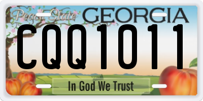 GA license plate CQQ1011