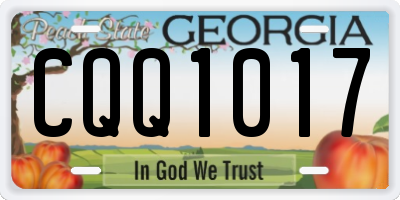GA license plate CQQ1017