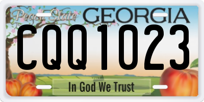 GA license plate CQQ1023