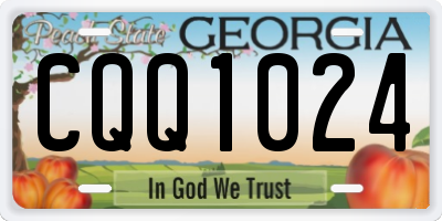 GA license plate CQQ1024