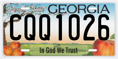GA license plate CQQ1026