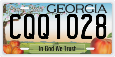 GA license plate CQQ1028
