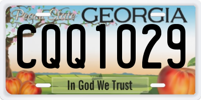 GA license plate CQQ1029