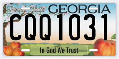 GA license plate CQQ1031