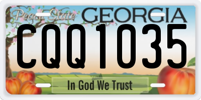 GA license plate CQQ1035