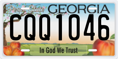 GA license plate CQQ1046