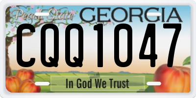 GA license plate CQQ1047