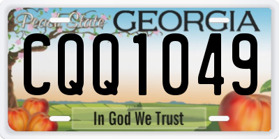 GA license plate CQQ1049