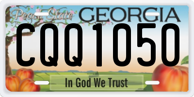 GA license plate CQQ1050