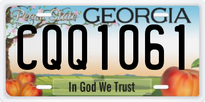 GA license plate CQQ1061