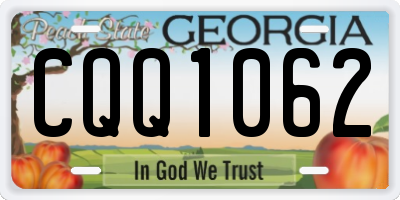 GA license plate CQQ1062