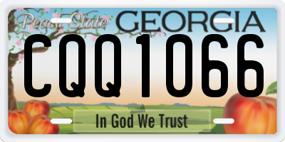 GA license plate CQQ1066