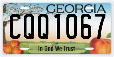 GA license plate CQQ1067