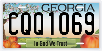 GA license plate CQQ1069
