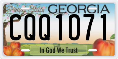 GA license plate CQQ1071