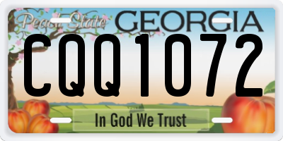 GA license plate CQQ1072