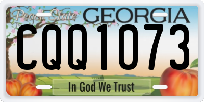 GA license plate CQQ1073