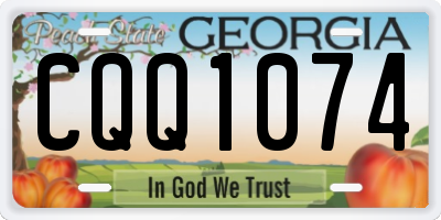 GA license plate CQQ1074