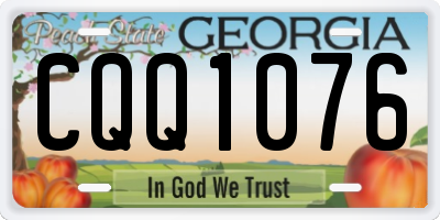 GA license plate CQQ1076