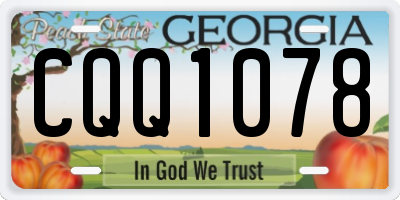 GA license plate CQQ1078