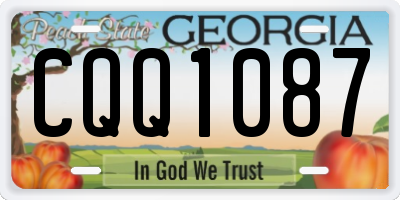 GA license plate CQQ1087