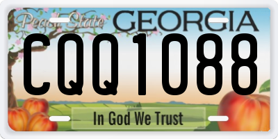 GA license plate CQQ1088