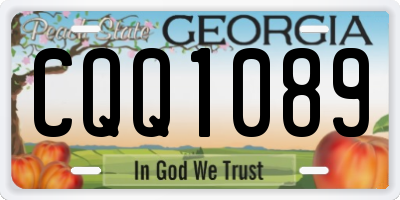 GA license plate CQQ1089
