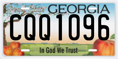 GA license plate CQQ1096