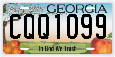 GA license plate CQQ1099
