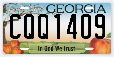GA license plate CQQ1409