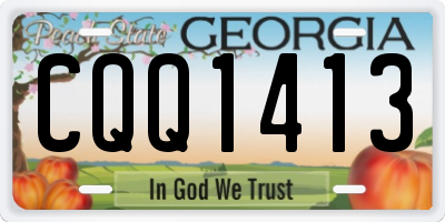 GA license plate CQQ1413