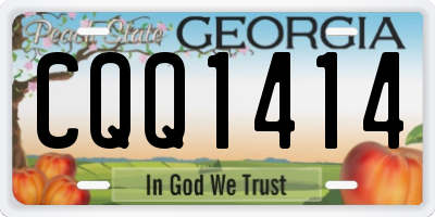 GA license plate CQQ1414