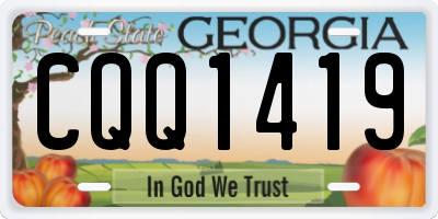 GA license plate CQQ1419