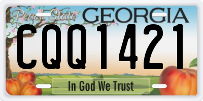 GA license plate CQQ1421